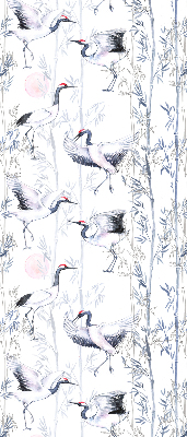 Blackout roller blind for window Herons and trees