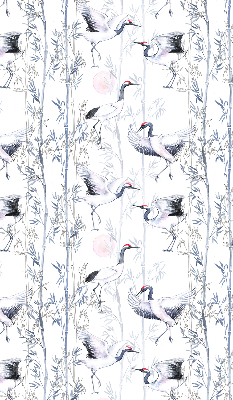 Blackout roller blind for window Herons and trees
