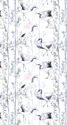 Blackout roller blind for window Herons and trees