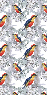 Fabric roller blind for window Colorful bird