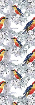 Fabric roller blind for window Colorful bird