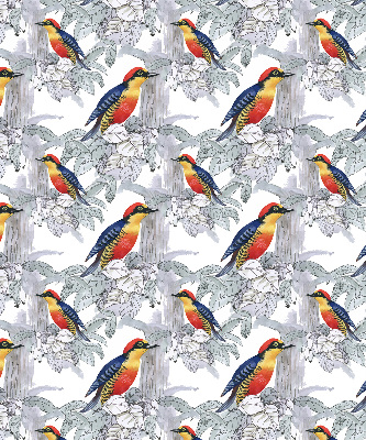 Fabric roller blind for window Colorful bird