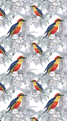 Fabric roller blind for window Colorful bird
