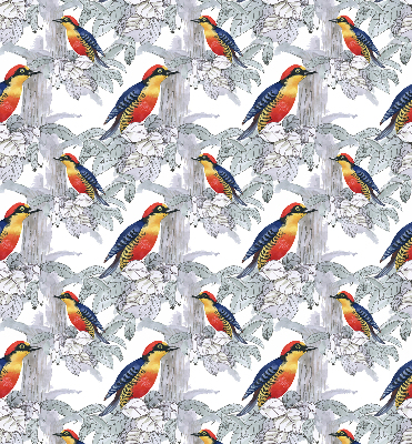 Fabric roller blind for window Colorful bird
