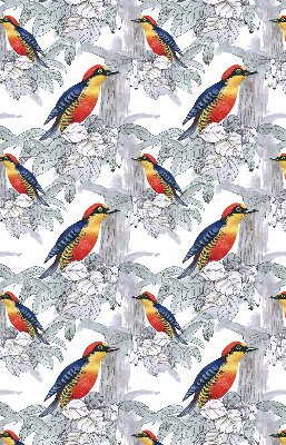 Fabric roller blind for window Colorful bird