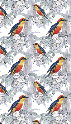 Fabric roller blind for window Colorful bird