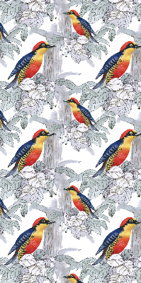 Fabric roller blind for window Colorful bird