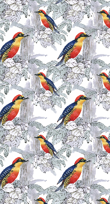 Fabric roller blind for window Colorful bird
