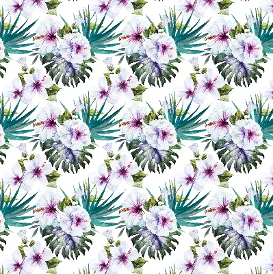 Blackout roller blind with floral pattern