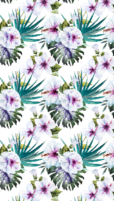 Blackout roller blind with floral pattern