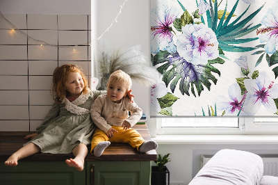 Blackout roller blind Flowers