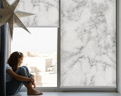 Fabric roller blind for window Gray marble