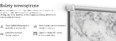 Fabric roller blind for window Gray marble
