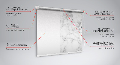 Fabric roller blind for window Gray marble