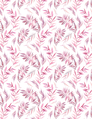 Blackout roller blind for window Pink leaves