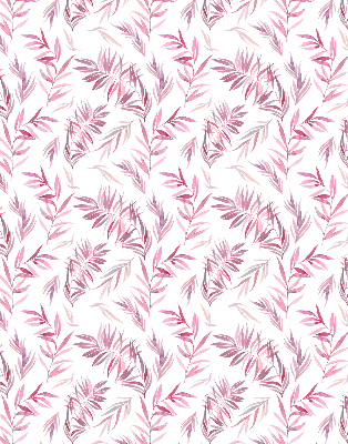 Blackout roller blind for window Pink leaves
