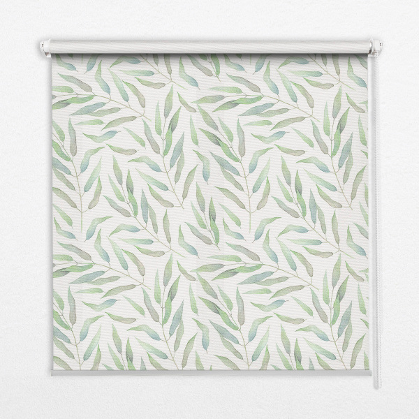 Blackout roller blind Green leaves