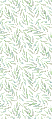 Blackout roller blind green leaves pattern