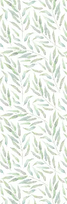 Blackout roller blind green leaves pattern