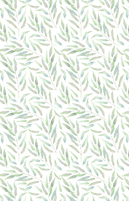 Blackout roller blind green leaves pattern