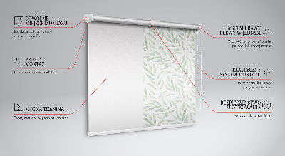 Blackout roller blind Green leaves