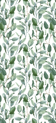 Blackout roller blind for window Leaves on the twigs