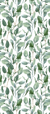 Blackout roller blind for window Leaves on the twigs