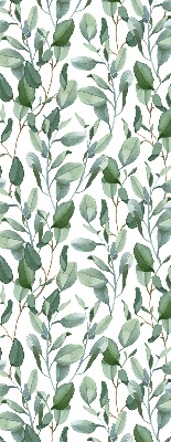 Blackout roller blind for window Leaves on the twigs