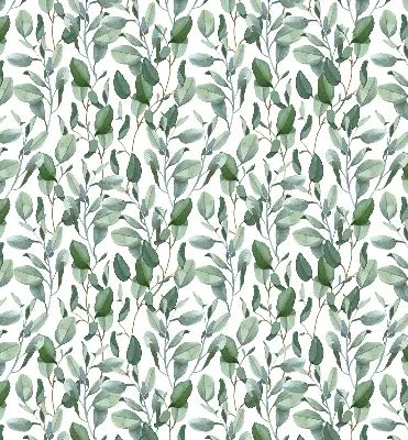Blackout roller blind with leaves on twigs print