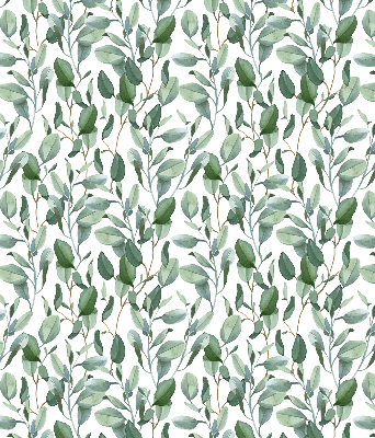 Blackout roller blind for window Leaves on the twigs