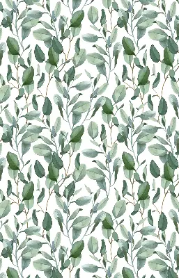 Blackout roller blind with leaves on twigs print