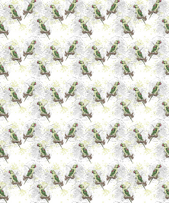 Fabric roller blind for window Parrots on a branch