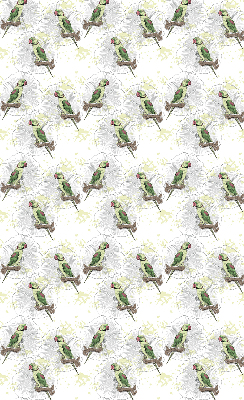Fabric roller blind for window Parrots on a branch