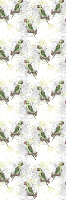 Fabric roller blind for window Parrots on a branch