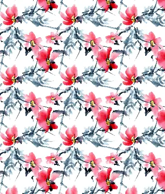 Blackout roller blind flowers pattern