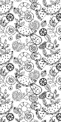Blackout roller blind for window Drawn fruits