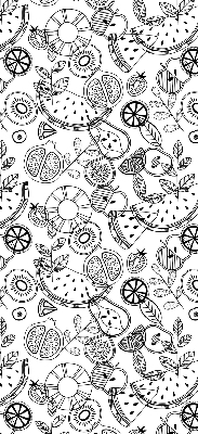 Blackout roller blind for window Drawn fruits