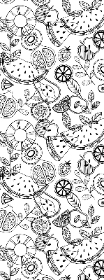 Blackout roller blind for window Drawn fruits