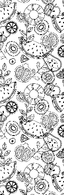 Blackout roller blind for window Drawn fruits