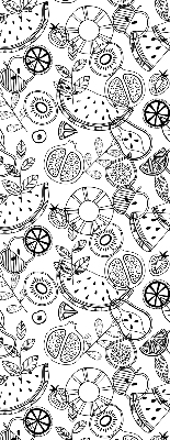 Blackout roller blind for window Drawn fruits