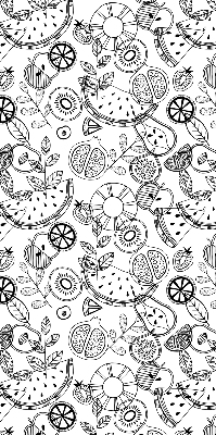 Blackout roller blind for window Drawn fruits