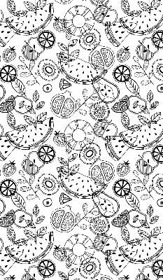 Blackout roller blind for window Drawn fruits