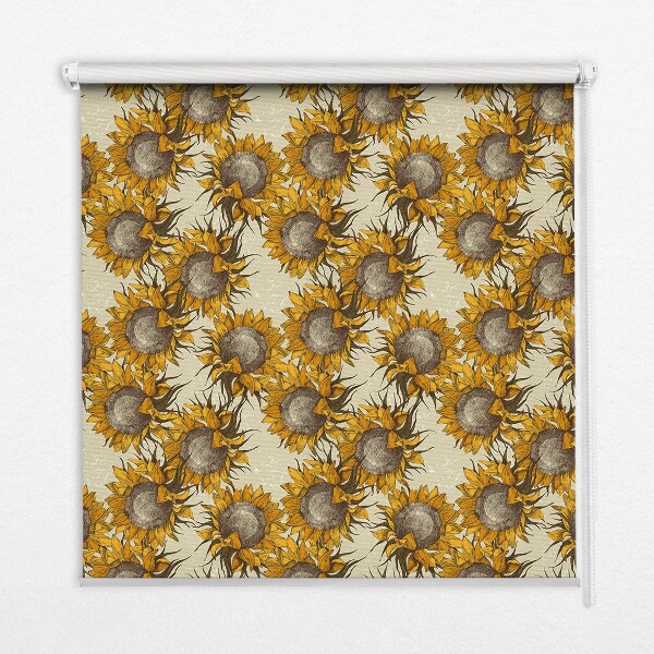 Fabric roller blind for window Sunflower