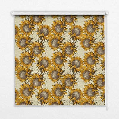Fabric roller blind for window sunflower shade