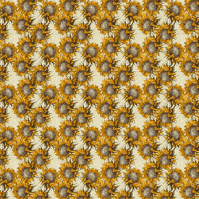 Fabric roller blind for window Sunflower