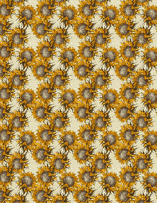 Fabric roller blind for window Sunflower
