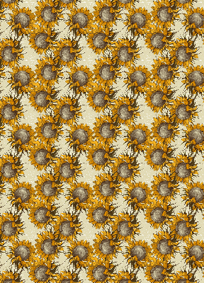 Fabric roller blind for window Sunflower
