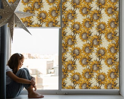 Fabric roller blind for window Sunflower