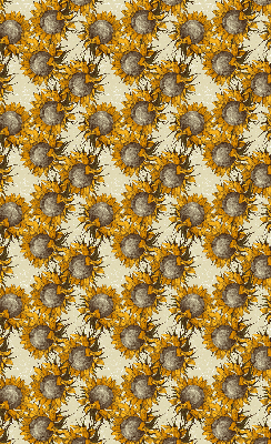Fabric roller blind for window Sunflower