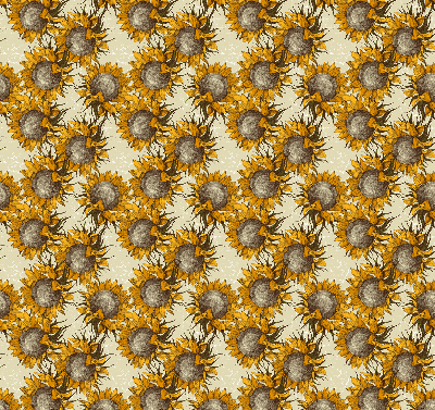 Fabric roller blind for window Sunflower